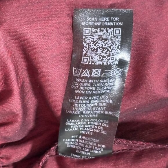 ASOS Design Short Blood Red Dark Romantic Deep V Wrap Dress Whimsygoth US Size 6 - Picture 10 of 10